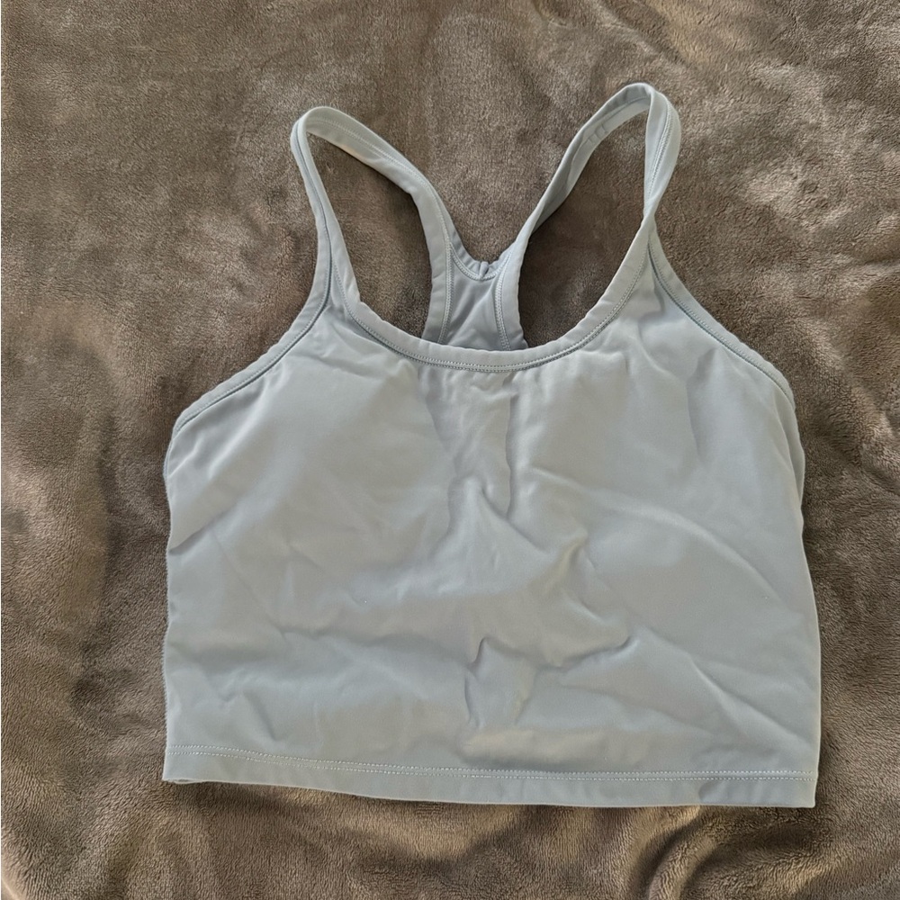 Light blue Racerback Crop Bralette Tank - Women Intimates
